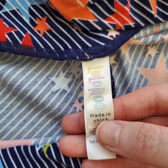 NEW LuLaRoe Navy Star Leggings - Picture 7 of 9